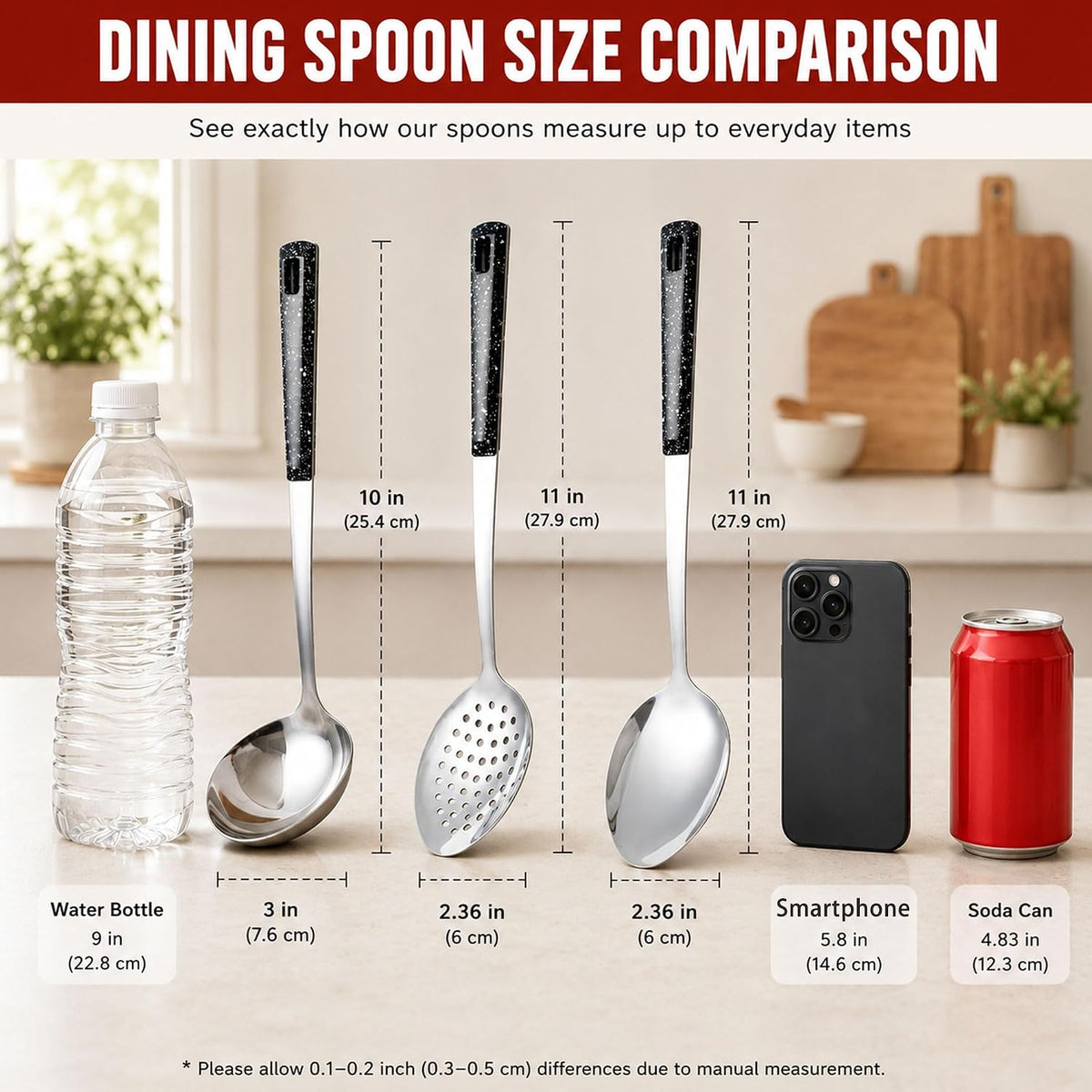 Stainless Steel Serving Spoons Set