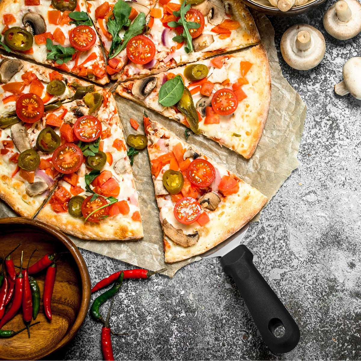 20 Pcs Pizza Spatula Bulk Pie Server Pizza Cutter Cake Cutter