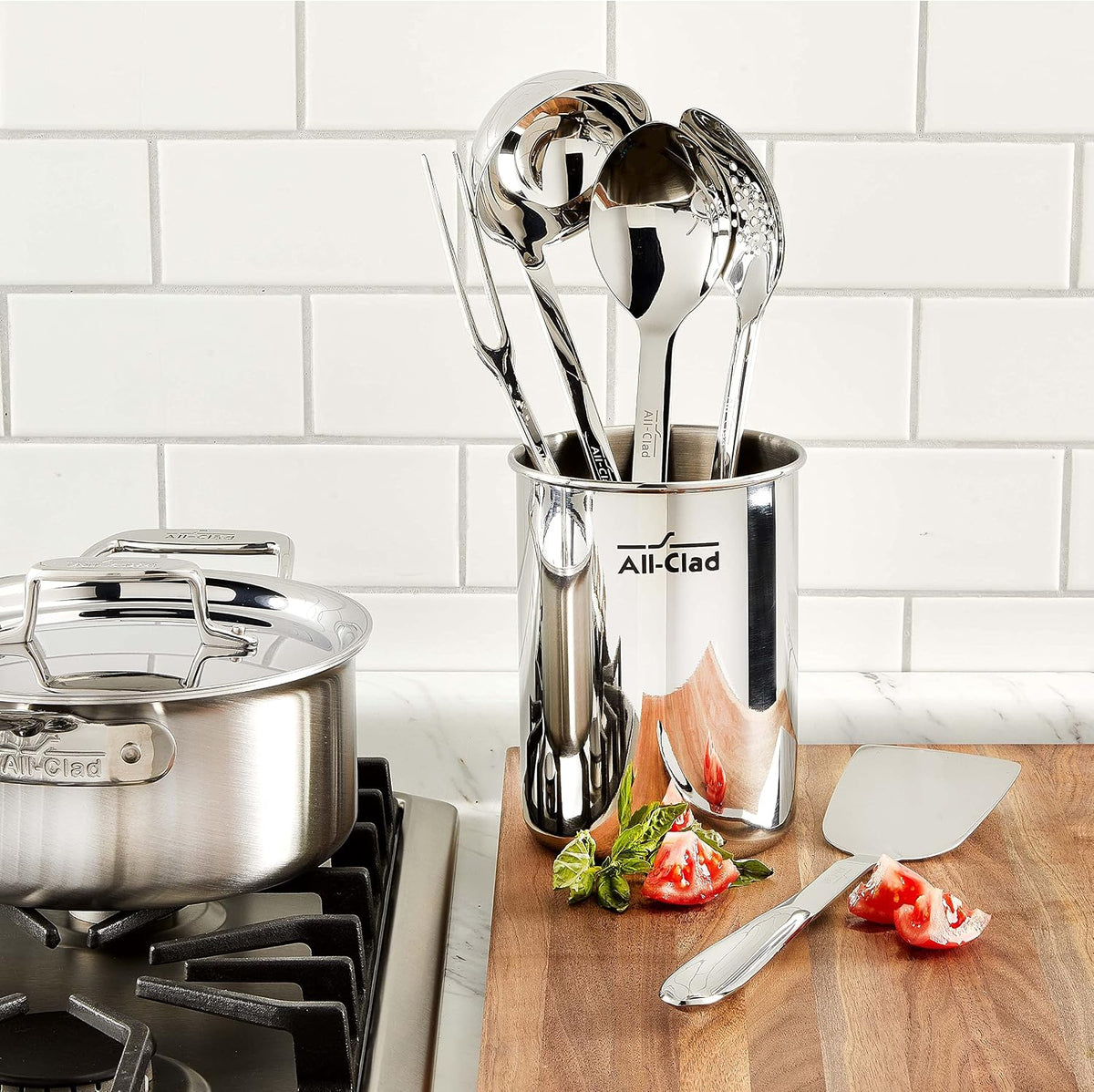 All-Clad Stainless Steel 13-inch Slotted Turner, Kitchen Tools