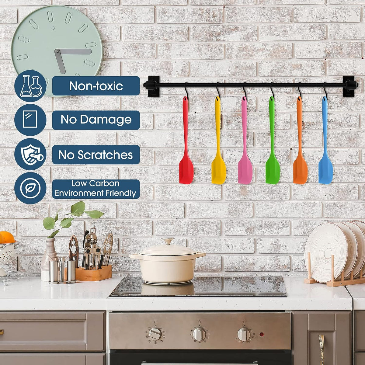 Irenare 24 Pcs Mini Silicone Spatulas Bulk, 8.3 Inch, Cute